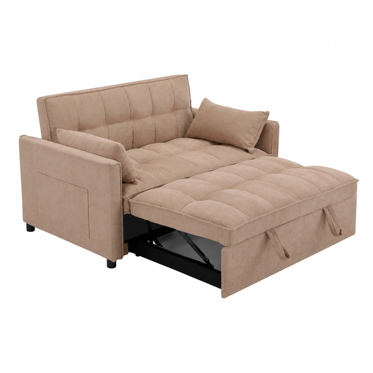 DIVANO LETTO PALERMO CON CUSCINI, COMFORT ELEGANTE PER CASA MODERNA, TORTORA