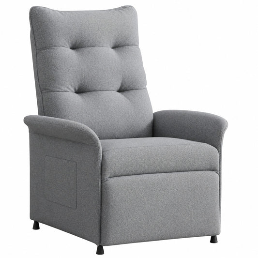 Poltrona Relax Elettrica con Funzione Massaggio, Tessuto Comodo e Tasche Portatelecomando