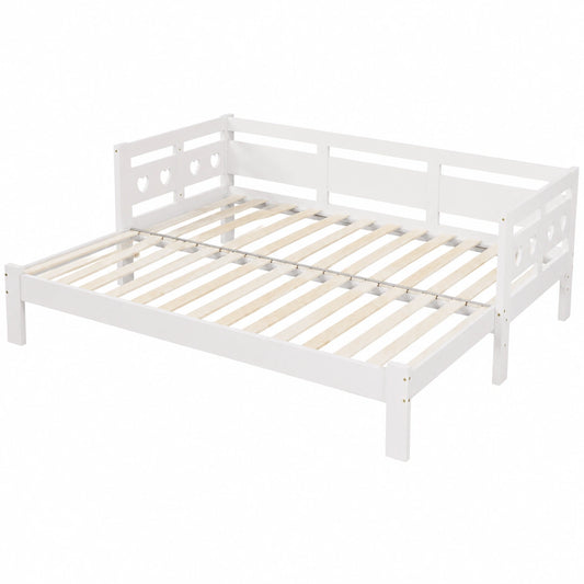 Divano Letto 2 Posti in Pino Bianco, 90x190 cm, Design Moderno per Spazi Compatti
